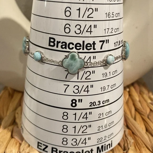 Larimar Clover sterling silver bracelet - Picture 4 of 4